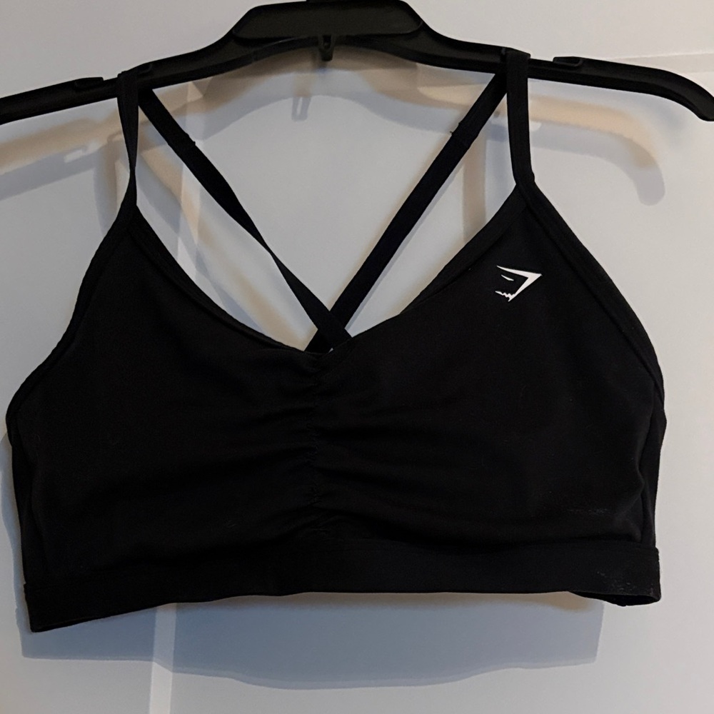 Gymshark Black Sports Bra with Strappy Back